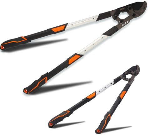 AIRAJ 70-90cm Telescopic Tree Loppers with Compound Action,Garden Loppers for Gardening Heavy Duty,5.5cm Cutting Capacity,Anvil Garden Shears Tool,More Power Telescopic Lopper,Chop Thick Branches Ease