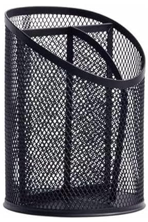 WZYYCV Organizer Desk stifte Mesh-Stifthalter, Metall, Büro-Stiftbecher, rund, Schreibwaren-Aufbewahrungsbox, Desktop-Organizer, Stiftständer, Schwarz Organizer Desk stifte