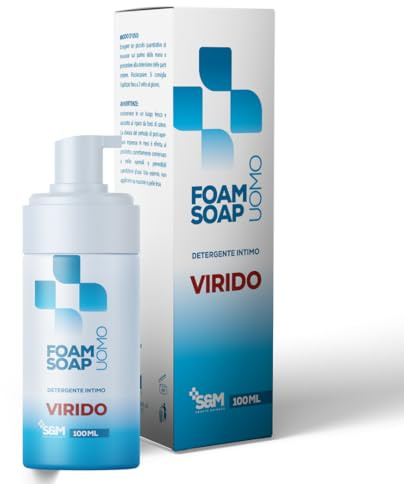 VIRIDO FOAM SOAP, Intimseife für Männer im Schaum – erfrischend, antibakteriell und feuchtigkeitsspendend, beseitigt schlechte Gerüche