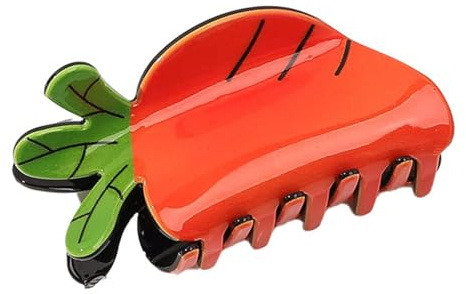 Pinzas de pelo de zanahoria, pinzas de pelo de zanahoria, pinza de pelo acrílica, pinzas de pelo de frutas, horquillas para el pelo para mujeres y niñas de todas las edades (zanahoria)