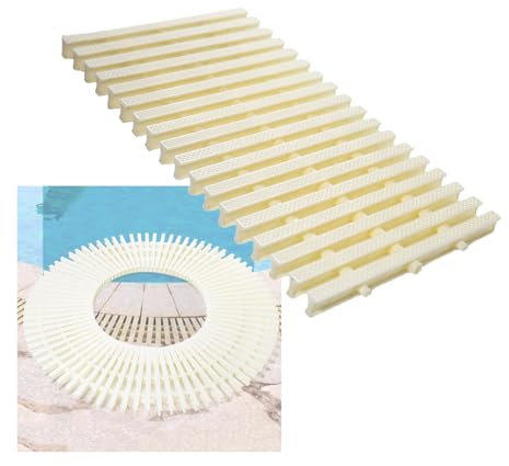 YINMAN Rejilla De Drenaje For Piscina, Rejilla De Plástico For Desagüe De Suelo, Rejilla De Ducha con 3 Orificios For Fregadero, For Baño, Patio Y Pasarela.(30x100cm/10 Pieces)