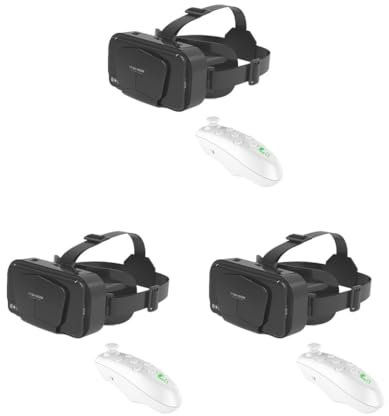 Lot de 3 5 pièces pour transformer votre smartphone en téléphone VR avec lunettes de réalité virtuelle, lunettes de réalité virtuelle, lunettes 3D