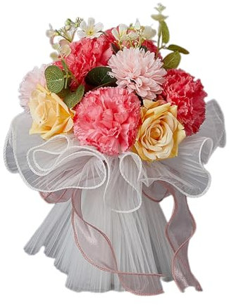pumpumlia Künstliche Blumensträuße für Jahrestag, Hochzeit, Fotografie, Requisiten, künstliche Blumensträuße für Weihnachten, Muttertag