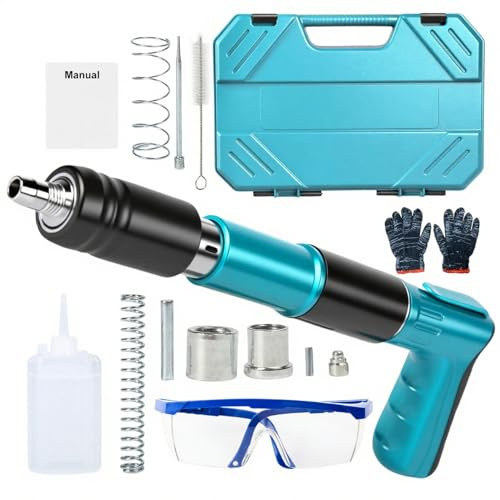 Uadme Pistola de Clavos Manual Clavadora Hormigon, 5 Velocidades Nail Gun, Pistolas de Uñas Portátil para Paredes de Cemento, Madera, Techo, Casa (Clavos No Incluidos)