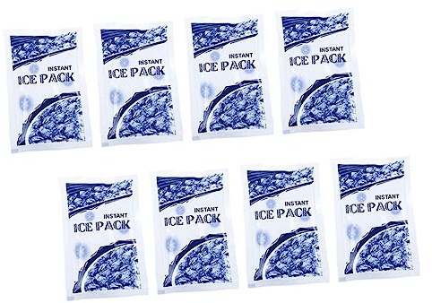 VALICLUD 8stücke Eisbeutel Einweg Für Schnelle Kühlung Kühlakkus Zur Sofortigen Kühlung Als Erste-hilfe-artikel Bei Trauma Oder Verstauchungen Und Leicht Für Outdoor