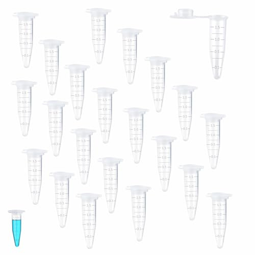 Lot de 300 Tubes à Centrifuger Micro Tube à Centrifuger Conique Microtube | de 1,5 ml en Plastique Transparent pour Laboratoires et Expériences Biologiques