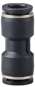 1 Conector neumático negro for tubo, racores rápidos de 3/4/6/8/10/12/14/16 mm (PU, PY, PK, PE, PV, SA, HVFF, PZA, PM)(PU,8mm)