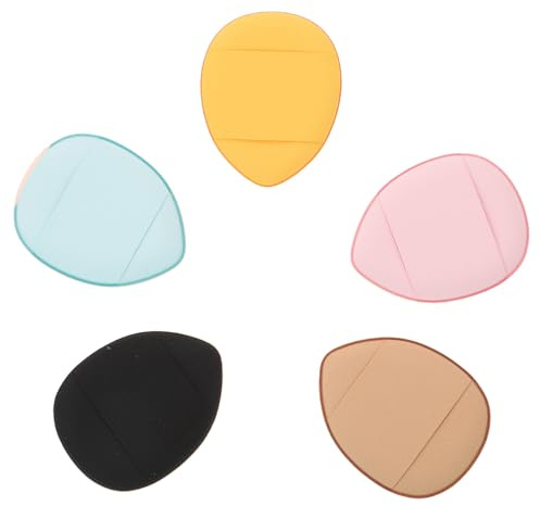 VICASKY Mini Spugne per Trucco Set 5 Pezzi, Piumini da Cipria Viso e Corpo per Applicazione Cosmetica, Mini Cuscini Morbidi in Poliuretano Idrofilo Lavabili per Uso Colore Casuale