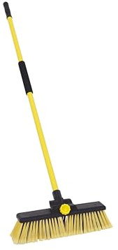 Bulldoze Heavy-duty Broom Clipped with Handle 355mm (14in), designed for dry/wet sweeping applications