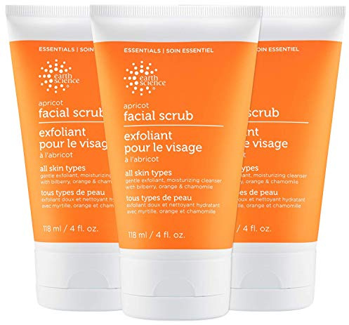 EARTH SCIENCE - Apricot Gentle Exfoliating Facial Scrub for All Skin Types (3 pk, 4 oz.)