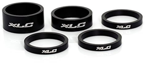 XLC Lenkkopferweiterung A-Head Spacer-Set AS-A02 3x5/1x10/1x15 mm 1 Zoll, schwarz, 2500531000