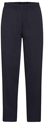 Fruit of The Loom - Pantalones de chándal Modelo Open Hem con bajo Abierto Hombre Caballero (Grande (L)/Azul Oscuro)