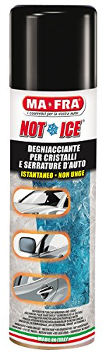 Mafra, Not Ice, De-icer Spray for Car Windows and Locks, Instantly Dissolves Ice from Windshields and Leaves No Mist, Slows Ice Formation, Non-Greasy, 300 ml
