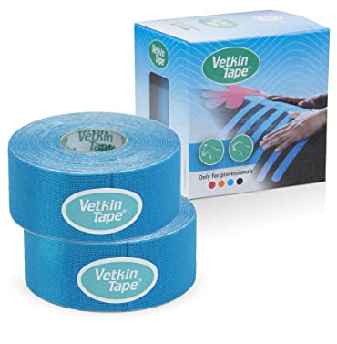 Vetkintape,2 rotoli 3 cmx5 m,nastro kinesiologico per cavalli equine/, migliorare la funzione muscolare, sostenere articolazioni e Segmental influenza