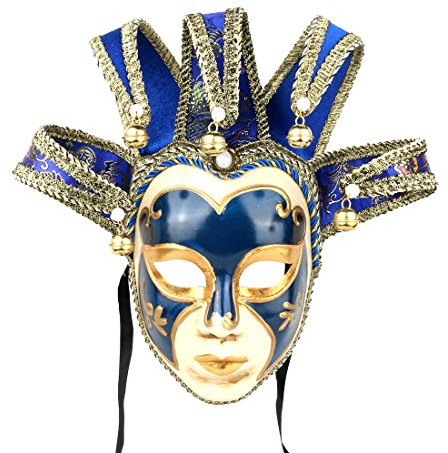 YU FENG Venetian Comedy Mask Exquisite Decoration Jester Masks for Party Holloween