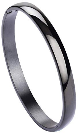 MILAKOO Edelstahl Armreif Damen Oval Armband 6/8mm Frauen Stainless Steel Bracelet Woman
