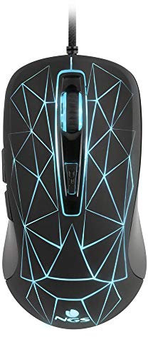 NGS Ratón Gaming 3200 dpi iluminación 4 Colores LED, 6 Botones, ergonómico con Base de teflón, GMX-110