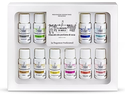 IL BUCATO DI ADELE il bucato che profuma di casa | Profumatore Bucato Lavatrice, Fragranze Tradizionali, Cofanetto da 10 Essenze da 20 ml