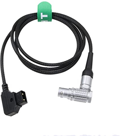 HangTon D-tap Right Angle 8 Pin Braided Power Cable for ARRI Alexa Mini LF Amira Camera 1m