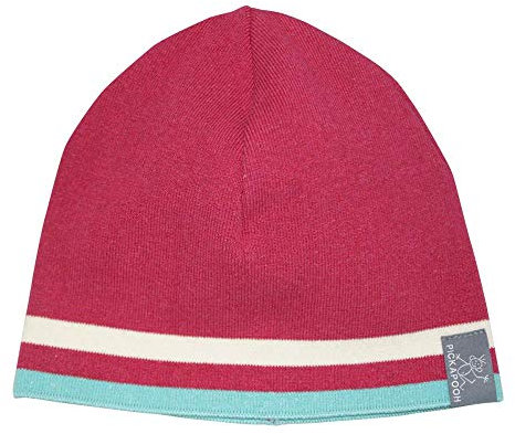 PickaPooh Mütze Theo Bio-Baumwolle, Lampone/Natur/Türkis Gr. 1 (50-52 cm Kopfumfang)