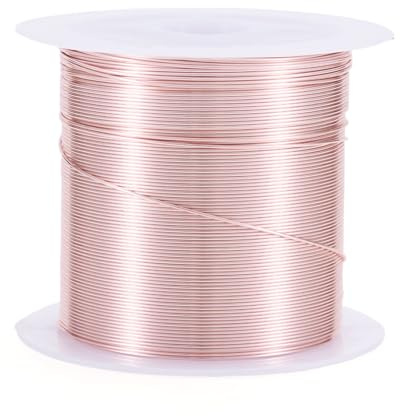 Craftdady 23M x 0.5mm Copper Wire Long Lasting Plated Rose Gold Tarnish Resistant Craft Wire For Sculpting Armature Jewellery Making