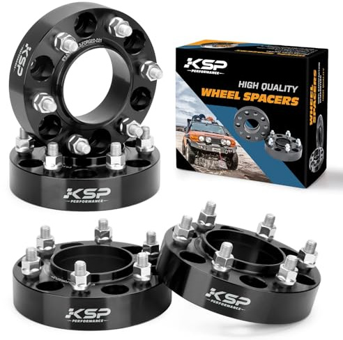 KSP 1.5 inch Ford Bronco Wheel Spacers, 6x5.5 Forged Spacer with Hub Lip Compatible with Ranger 2019-2024, Bronco 2021-2024, 4pcs 38mm Aluminum Wheel Spacer with 93.1mm Hub Bore M12x1.5 Thread Pitch