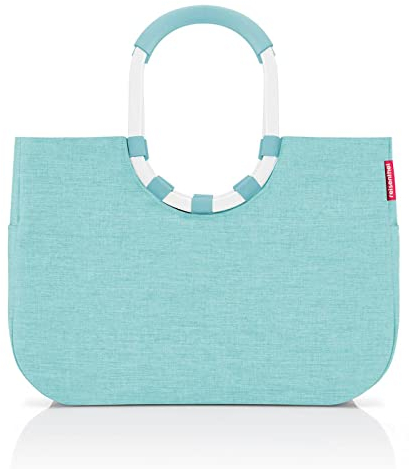 reisenthel loopshopper L Stabile Tasche mit praktischen Fächern aus recycelten PET-Flaschen Charmantes und wasserabweisendes Design, Farbe:twist ocean