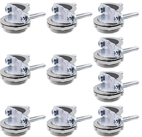 Glarks 10 pezzi 3/4 morsetto tipo connettori per cavi morsetto connettori per cavi metallici proteggere i cavi per condutture metalliche proteggere i cavi