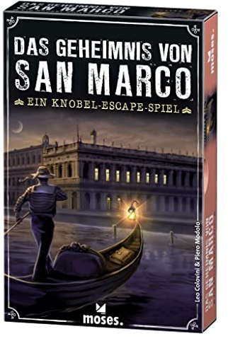 moses. Das Geheimnis von San Marco - EIN Knobel Escape-Spiel für zu Hause, spannendes Escape Room Abenteuer für fortgeschrittene Escape-Spieler ab 12 Jahre, Wieder-spielbares Krimi-Rätsel Spiel