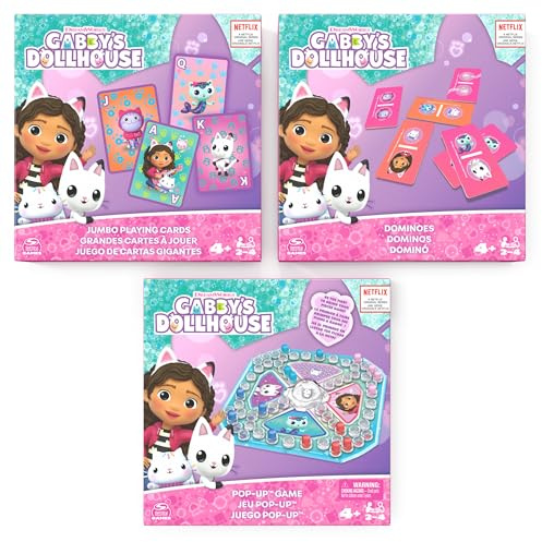 Spin Master Games Editrice Spiele, Das Puppenhaus von Gabby, Spielset für Puppenhaus von Gabby, Spiele für Kinder und Mädchen, 4+ Jahre