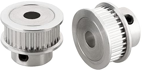 Turmberg3D - 2x GT2 Zahnriemenräder/Pulley Antrieb - 16 Zähne - Bohrung-Ø: 6.35mm - Riemen-Breite: 10mm (GT2-10 · 16T · Ø6.35)