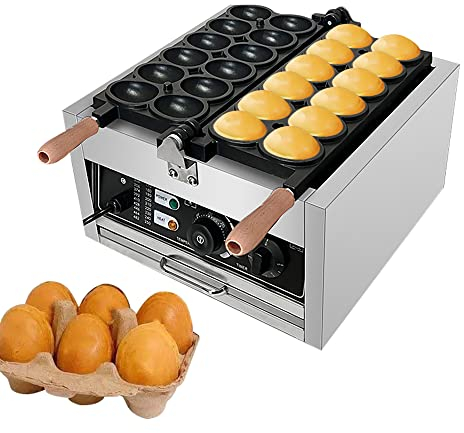 Bubble Skewer Waffle Ball Machine,Waffle Maker Comercial,1800W Máquina eléctrica de Pastel de Huevo,Waffle eléctrica Antiadherente,Máquina eléctrica de Pastel de Huevo de 12 Agujeros para Snack Bar,5