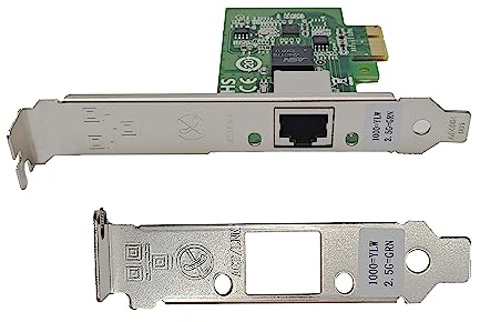 Elfcam® - Carte Ethernet 2,5Gb Compatible avec Freebox Ultra, Adaptateur Réseau PCIe 3.1 2.5GBase-T, 2500/1000/100Mbps PCI Express Carte Gigabit Ethernet RJ45 LAN contrôleur pour Windows 10/11 Linux