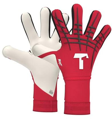T1TAN Profi Torwarthandschuhe Herren Beast Fingerschutz, Größe 6-11, Torhüterhandschuhe Erwachsene,Tormannhandschuhe Jugendliche, Fußball Torwart