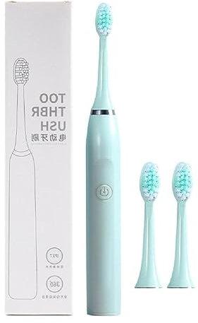 Spazzolino elettrico ad ultrasuoni Spazzolino da denti a batteria AA con 5 modalità di cura con 3 spazzole Testine di ricambio Set Spazzolino elettrico per adulti Ipx7 con 3 testine