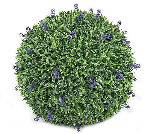 HUHJYUGE Buchsbaumkugel Künstliche Pflanzen Kugeln 35cm, Realistische Künstlicher Dekorativer Ball, Künstliche Pflanze Wetterfest, für Veranda, Terrasse, Pflanzgefäß, Inneneinrichtung