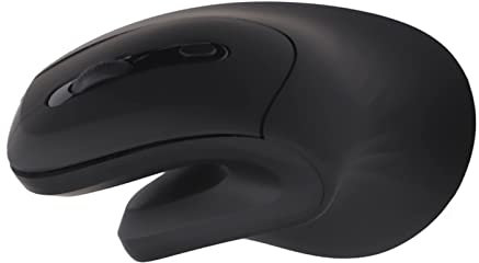 Cyllde Ratón Vertical Inalámbrico, Ratón Izquierdo Recargable con Receptor USB, Ratón Vertical Ergonómico Inalámbrico para Zurdos para Juegos, Oficina, Ordenador Portátil