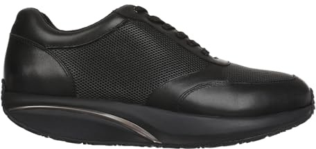 MBT Nafasi 5 Zapatos de Vestir para Hombre Anatómicos y Cómodos. Calzado Fisiológico Confort y Estabilidad con Suela Curva. Zapatos Casual de Piel con Plataforma y Cordones. Color Negro
