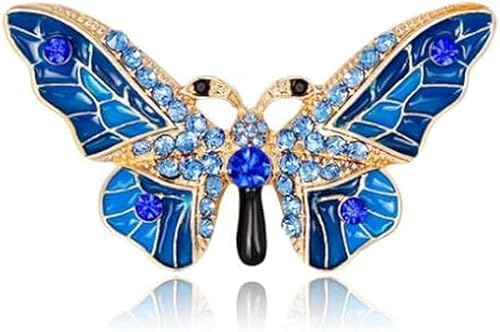 Kristall Schmetterling Brosche Pin Strass Inlay Legierung Emaille Schmetterling Insekt Brosche Pins für Frauen Kleidung Zubehör Schmuck Geschenke
