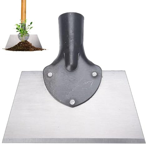 Pelle de jardin multifonctionnelle - Pelle de nettoyage de jardin multifonction - Outil de nettoyage de jardin - Pelle à plantes en acier - Élimine les mauvaises herbes et M