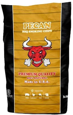 TORO - Chips Pecan per Affumicatori e Barbecue, Essenza di Noce Americano, Ideale per Manzo, Pollo, Pesce e Formaggi, Cotture Brevi, Affumicatura Decisa ma Dolce, 3,14 Litri