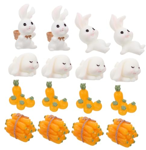 Toddmomy Décoration De Micro-Paysage Statue De Lapin Carotte Décoration De Jardin Lapin Carotte Aménagement Paysager