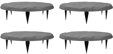 Pederas de jardín Piedras Decorativas de Paso al Aire Libre con estacas de Tierra para la Pasarela del jardín del jardín del césped (Gris)