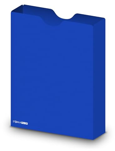 itenga Heftbox DIN A4 – Aufbewahrungsbox für Hefte & Blöcke | aus extra stabilem 0,7mm PP Kunststoff | flach geliefert, faltbar | Schutzbox für Schule, Studium & Büro (blau)