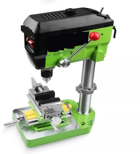 LVSEWOA Taladro de Columna, minitaladro de Banco multifunción doméstico de 1,5-13 mm, Herramientas industriales para Hacer Cuentas, fresadora de 680 W, para Bricolaje en casa y jardín.