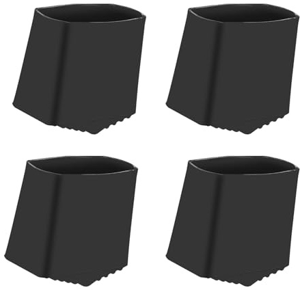 BinaryABC 4Pcs Ladder Feet Covers Non-Slip Rubber Pads,Ladder Foot Cushions for Extension Ladders,Durable Black Ladder Pads (Size: 0.78 x 1.57inches)