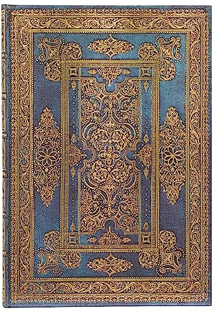Blue Luxe (Luxe Design) Midi Lined Hardback Journal (Elastic Band Closure): Hardcover mit Elastikbandverschluss