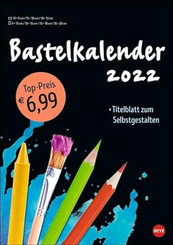 Bastelkalender schwarz A4 2022