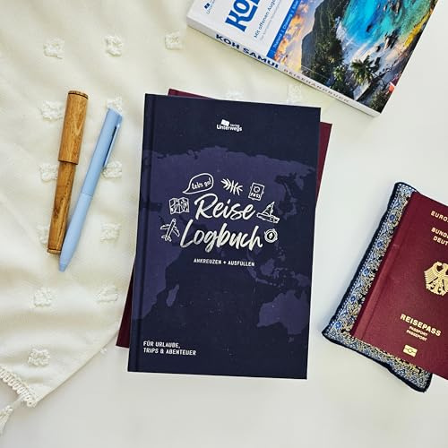 Unterwegs Reise-Logbuch: Dein Reisejournal zum Ausfüllen und Ankreuzen (Unterwegs Logbücher)