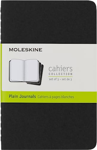 Moleskine Buch Taschenformat, weiche schwarze Kartonabdeckung, 9 x 14 cm - Set aus 3